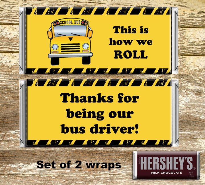 Full Sized Candy Wrapper - Bus Driver Appreciation, Bus Driver Gift ...
