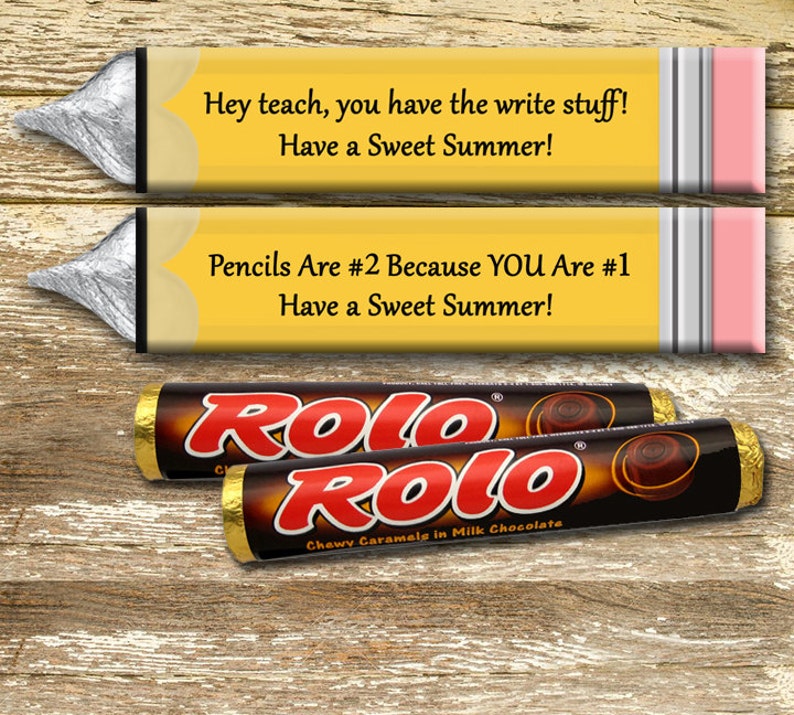 Rolo Candy Wrapper Teacher Appreciation Gift Teacher Candy Etsy Canada