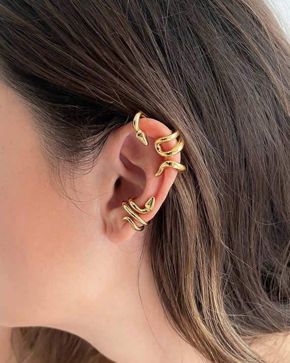 altys Snake Ear Cuff Wealth Fertility Good Health Luck Bringing Serpent Spirit Minimalist Statement Jewelry With Meaning for Women Etsy
