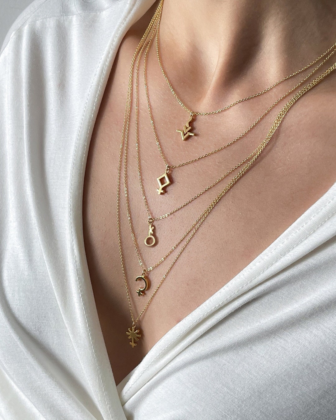 Goddess Layering Necklace • Feminine Delicate Asteroid Signs