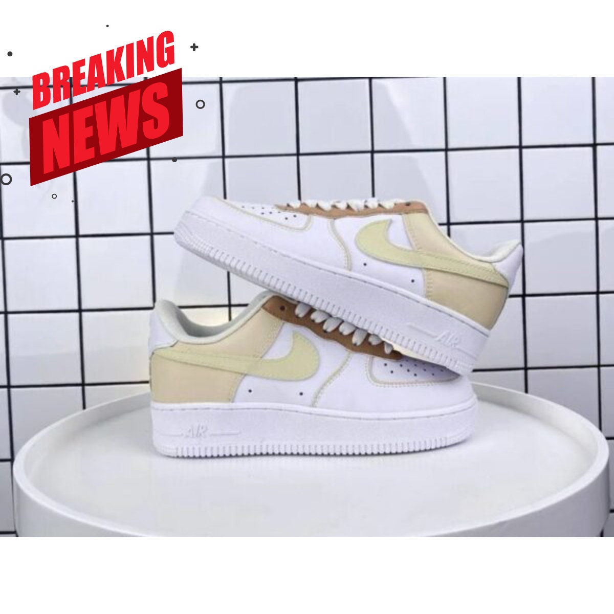 custom beige air force 1