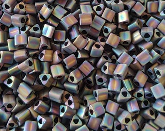 10g Triangle Toho Seed Beads size 11/0 Metallic Iris Brown Matte TG-11-83F Rocailles size 11/0 Metallic Brown Frosted