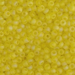 10g Toho Beads 11/0 Rainbow Matte Lemon Yellow seed bead TR-11-175F rocaille size 11 Japan rocailles 2mm image 1