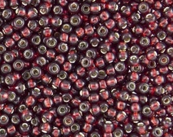 11g Toho Seed Beads 11/0 Silver lined Garnet TR-11-25D Toho Rocailles size 11 Dark Red mini rocailles