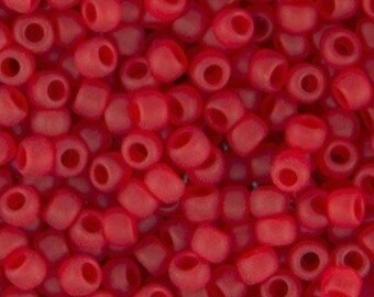 10g Toho Seed Beads 8/0 size 8 seed bead Matte Red Ruby TR-08-5BF Japan seed bead Frosted Red, rocaille 3mm