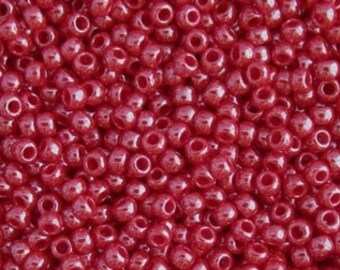 10g Toho Seed Beads size 11/0 Japanese seed bead Cherry Red Lustered Tr-11-125 Toho Rocailles size 11