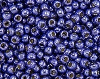 10g Toho Seed Beads 11/0 Permanent Finish Galvanized Violet TR-11-PF581 size 11 mini rocailles metallic purple blue seed bead