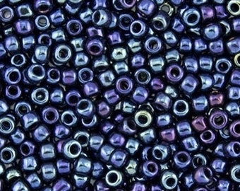 10g Toho Beads 8/0 Metallic Nebula Blue TR-08-82 Rocailles size 8 metallic blue japan toho rocailles