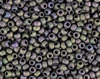 10g Toho Seed Beads size 15/0 Metallic Iris Purple Frosted TR-15-85F size 15 Small metallic purple Matte rocailles 1mm