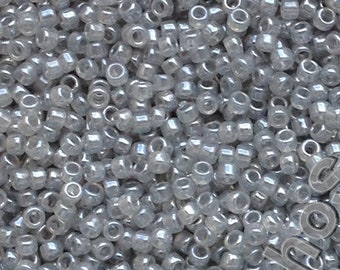 10g Toho Seeds Beads size 15/0 Ceylon Smoke Gray TR-15-150 mini Rocailles 1mm pale grey size 15