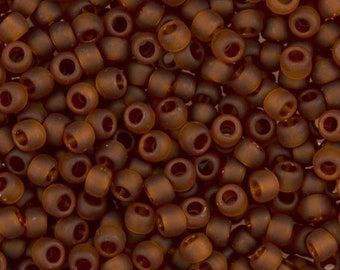 10g Toho mini Beads 15/0 Smoky Topaz Matte TR-15-941F mini Rocailles size 15 Frosted Dark Brown seed bead 1mm