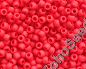 10g Toho Beads size 11/0 Frosted Matte Cherry Red TR-11-45AF Toho Rocailles size 11 Red Matte mini rocailles