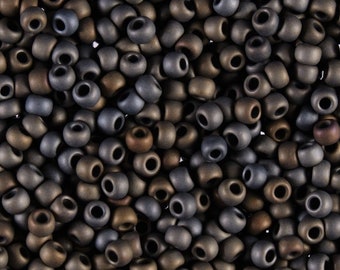 10g Toho Seeds Beads 8/0 Metallic Iris Brown Matte TR-08-83F Japan Rocaille size 8 seed bead Metallic Brown frosted