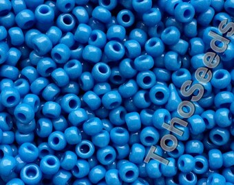 400 pcs 10 g Perles de rocaille Toho 8/0 Bleuet bleu TR-08-43D taille 8 Japon Toho Rocailles bleues