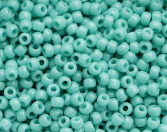 10g Toho Seed Beads 11/0 Opaque Turquoise TR-11-55 size 11 Mini Rocailles Turquoise Green Toho Rocailles 2mm