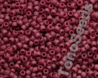 10g Toho Seed Beads 15/0 Matte Frosted Oxblood TR-15-46F size 15 Red Brown Small Rocailles 1mm matte Brown Burgundy