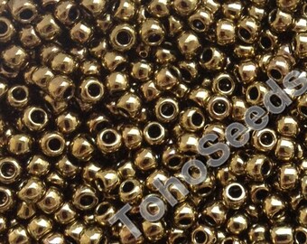 10g Toho Beads size 11/0 Antique Bronze TR-11-223 size 11 metallic bronze mini rocailles 2mm seed beads metallic brown bronze
