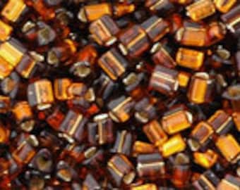 10g Toho Triangle Seeds Beads size 11/0 Silver Line Smoked Topaz Brown TG-11-34 Rocailles size 11/0 Brown