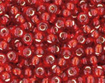 10g Toho Seed Beads 11/0 Silver lined Ruby Red seed bead TR-11-25C Toho Rocailles size 11 Japanese seed bead