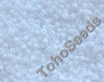 10g Toho Seed Beads size 15/0 Matte White TR-15-41F Rocailles size 15 frosted white seed beads
