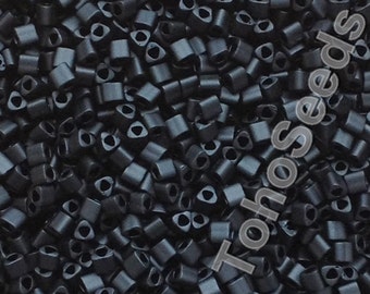 10g Triangle Toho Beads size 11/0 Seed Beads Matte Black TG-11-49F Rocailles size 11/0 Frosted Jet Black