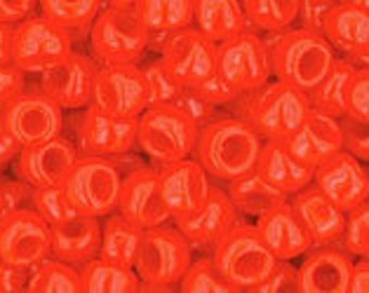 10 g de perles de rocaille Toho, taille 08/0, rocailles japonaises TR-08-50, rocailles orange vif de 3 mm, taille 8