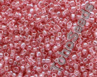 10g Toho 11/0 Seeds Beads Transparent French Rose TR-11-621 Toho Rocailles size 11 Hot Pink Rose mini rocailles 2mm