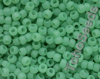 10g Toho Seeds Beads 8/0 Matte Ceylon Celery Green TR-08-144F Japan Toho Rocailles size 8 Frosted Pale Green