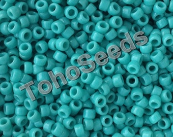 10g Toho Beads size 8/0 Opaque Turquoise Green TR-08-55 size 8 Turquoise Japanese Rocailles 3mm