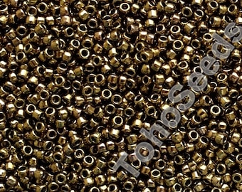 10g Toho Seed Beads 15/0 Antique Bronze TR-15-223 size 15 Mini Rocailles Metallic Rustic Bronze Rocailles 1mm