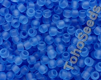 10g Toho Seed Beads 8/0 Transparent Frosted Sapphire Blue TR-08-13f Japan Toho Rocailles size 8 Matte Sapphire