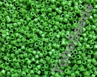 10g Toho Treasure Bead 11/0 Cylinder Seeds Beads Opaque Mint Green TT-01-47 Cylinder Rocailles Green Mini Rocailles Wood Green Grass