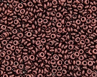 10g Toho Beads 11/0 Demi Round HYBRID Metallic Suede red copper TN-11-y911 Rocailles size 11 copper metallic