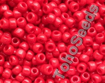 10g Toho seed Beads size 06/0 Opaque Pepper Red TR-06-45 Big Toho Rocailles size 6 Dark Red Seed Beads 4mm