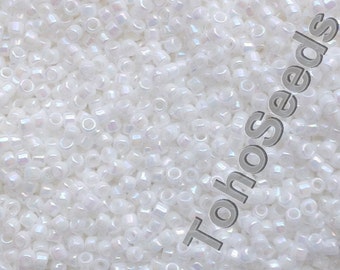 10g Toho seed Beads 15/0 Opaque Rainbow White AB TR-15-401 size 15 mini rocailles 1mm snow white ab