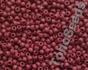 10g Toho Beads 11/0 Opaque Matte Oxblood TR-11-46F Mini Rocailles size 11 Frosted Dark Brown Burgundy Toho Rocailles