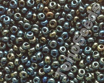 10g Magatama Toho Seed Bead Iris Green Brown TM-03-84 Drops Rocailles size 3mm metallic green drop seed beads japan