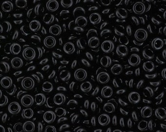 10 g Perles de rocailles Toho 11/0 Demi Rondes Noir Opaque TN-11-49 Rocailles Taille 11 Noir Jais