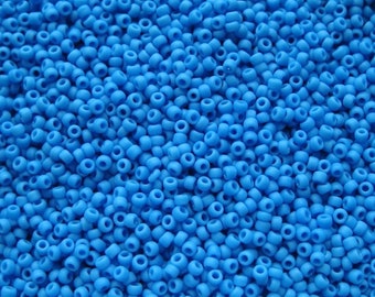 10g Opaque Matte Cornflower Blue TR-15-43D Frosted Turquoise Blue seed bead size 15 Japanese Toho Seeds Beads 15/0