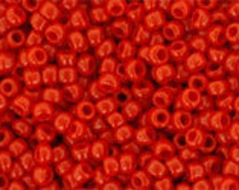 5g Toho Seeds Beads 15/0 Opaque Cherry Red TR-15-45A size 15 Mini Rocailles Bright Red, mini rocailles 1mm