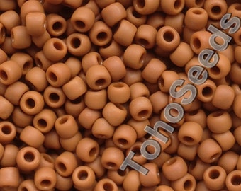 Perles de rocailles de Toho 6/0, marron terracotta dépoli opaque TR-06-46LF Grandes rocailles de Toho taille 6 marron terracotta mat