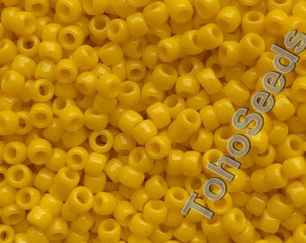 10g Toho Beads 08/0 Opaque Sunshine Yellow TR-08-42B Japan Toho Rocailles size 8 Bright Yellow