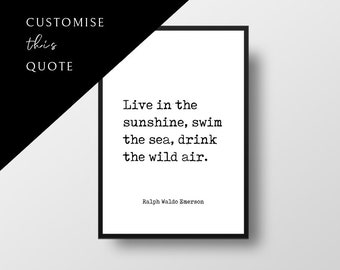 Personalized Quote Print, Custom Typewriter Font Art