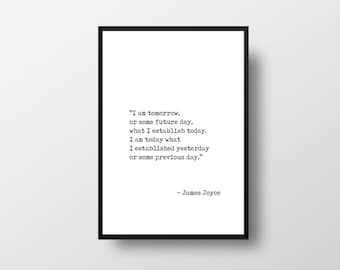 James Joyce Quote Print, Book Lover Gift, Literary Wall Art