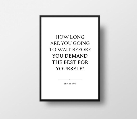 Epictetus Quote Art Print, Philosophy Gift, Bookworm Decor