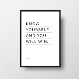 Sun Tzu Art Motivationnel Lart De La Guerre Plan Pour Ce Etsy France