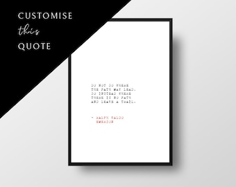 Custom Quote Print, Vintage Typewriter Style, Personalized Poster