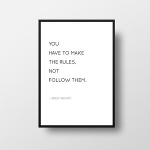 Isaac Newton Quote Poster, Geek Gift, Typography Print