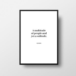 Charles Dickens Quote Print, Typographic Literary Poster