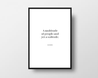 Cytat Charlesa Dickensa, wydruk typograficzny, plakat literacki